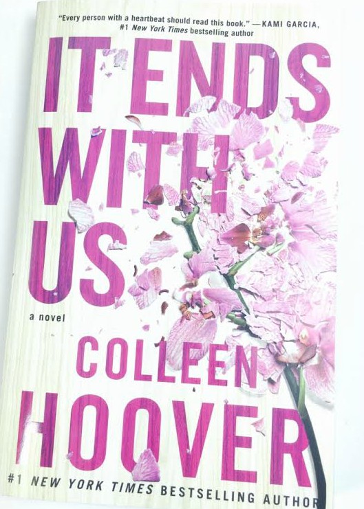 Photo of the cover of It Ends With Us by Colleen Hoover. Photo courtesy of Fluco Journalism. 