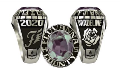 Sophomore Madeline Eubanks class ring. Photo courtesy of Holly Sidwell.