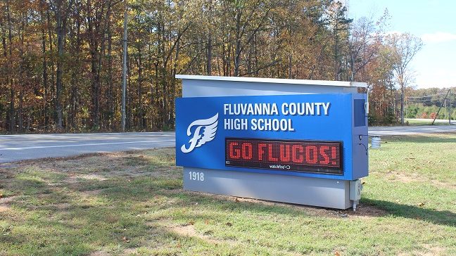 Entrance to FCHS. Photo courtesy of Fluco Journalism.