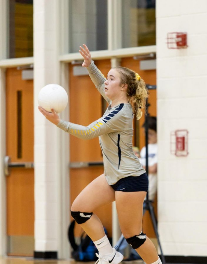 FCHS sophomore Faith Shields in a 2019 volleyball game at FCHS.