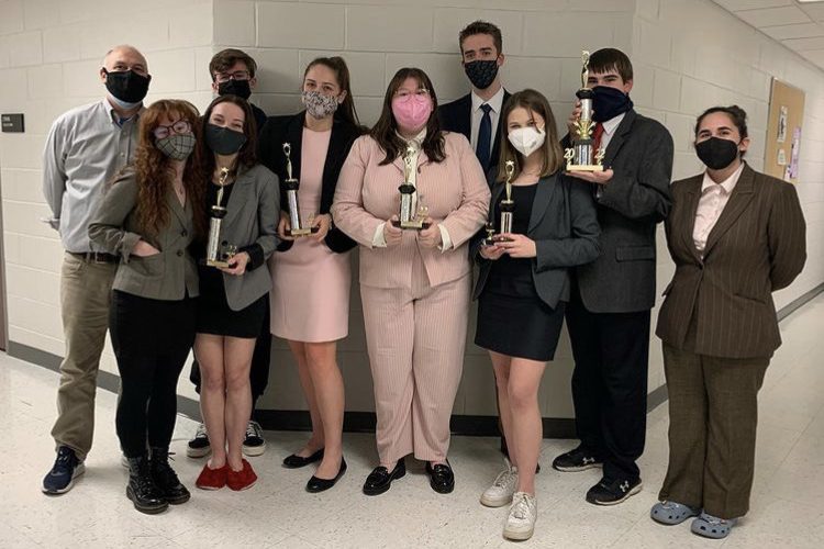 The FCHS debate team after winning Runner-Up award at the Feb. 19 competition at JMU.