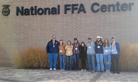 FFA members outside of the National FFA Center.