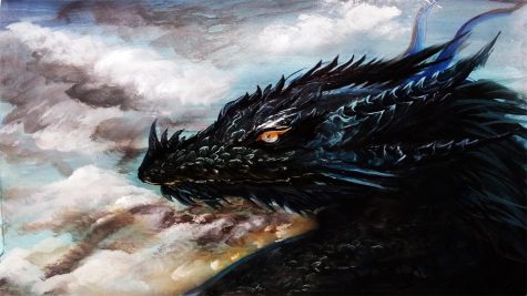 A painting of a dragon.