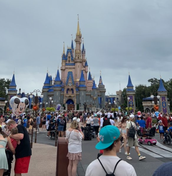 Walt Disney Worlds Cinderella Castle in early October of 2023. Photo courtesy of Grace Harris. 