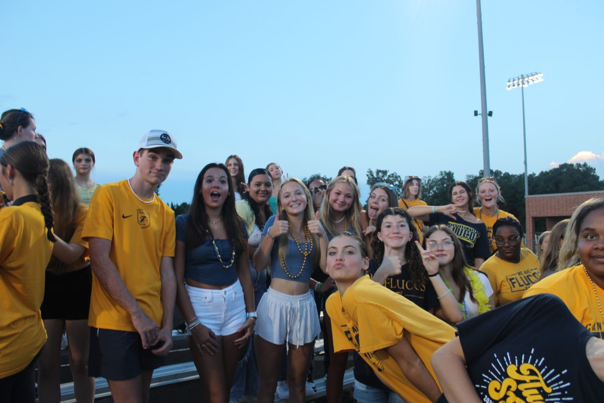 Students+enjoy+the+first+home+football+game+student+section+in+the+end+zone+in+years.+Photo+courtesy+of+Savannah+Morris.