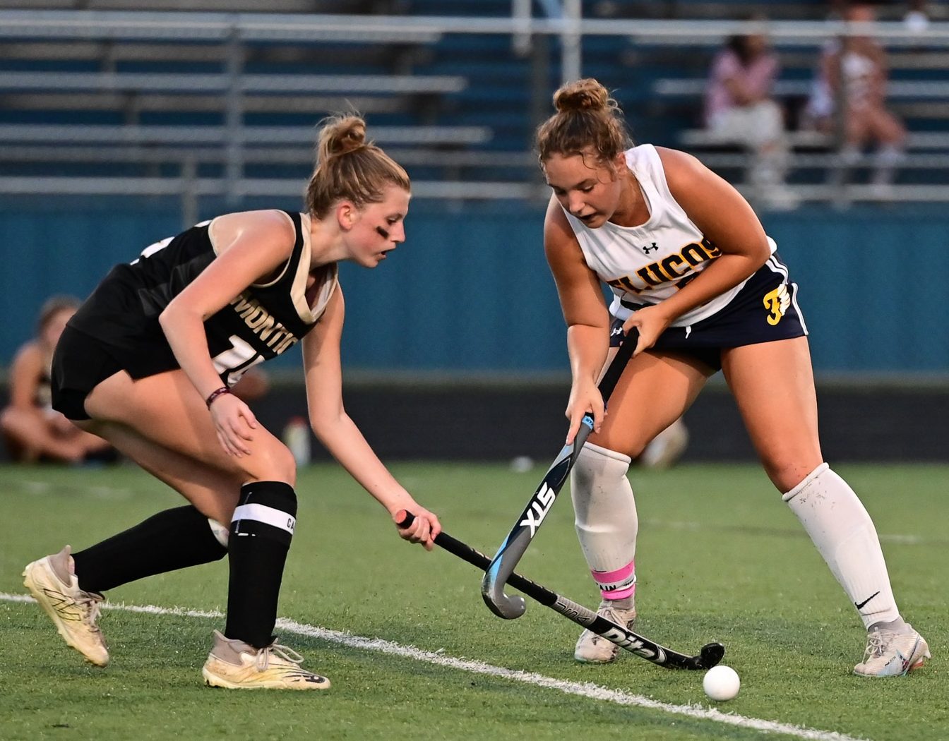 Senior Abigail Ford, #7, during a field hockey match against Monticello on Sept. 7.  Photo courtesy of Fluvanna Sports Photography.