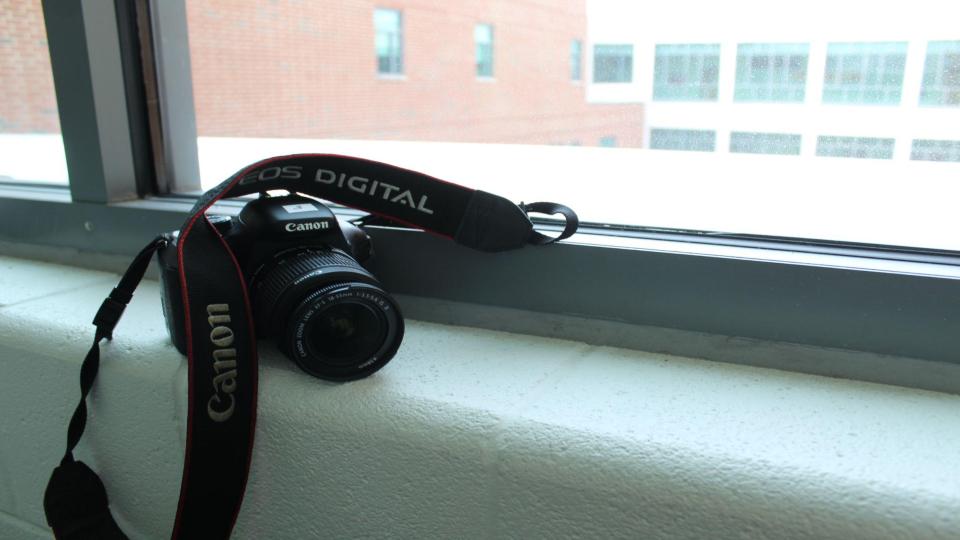A camera sitting on the windowsill. Photo courtesy of Marley Rochester. 