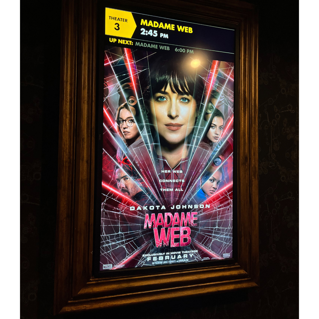 A poster of Madame Web hanging up at the Alamo. Photo courtesy of Matthew Gresham. 