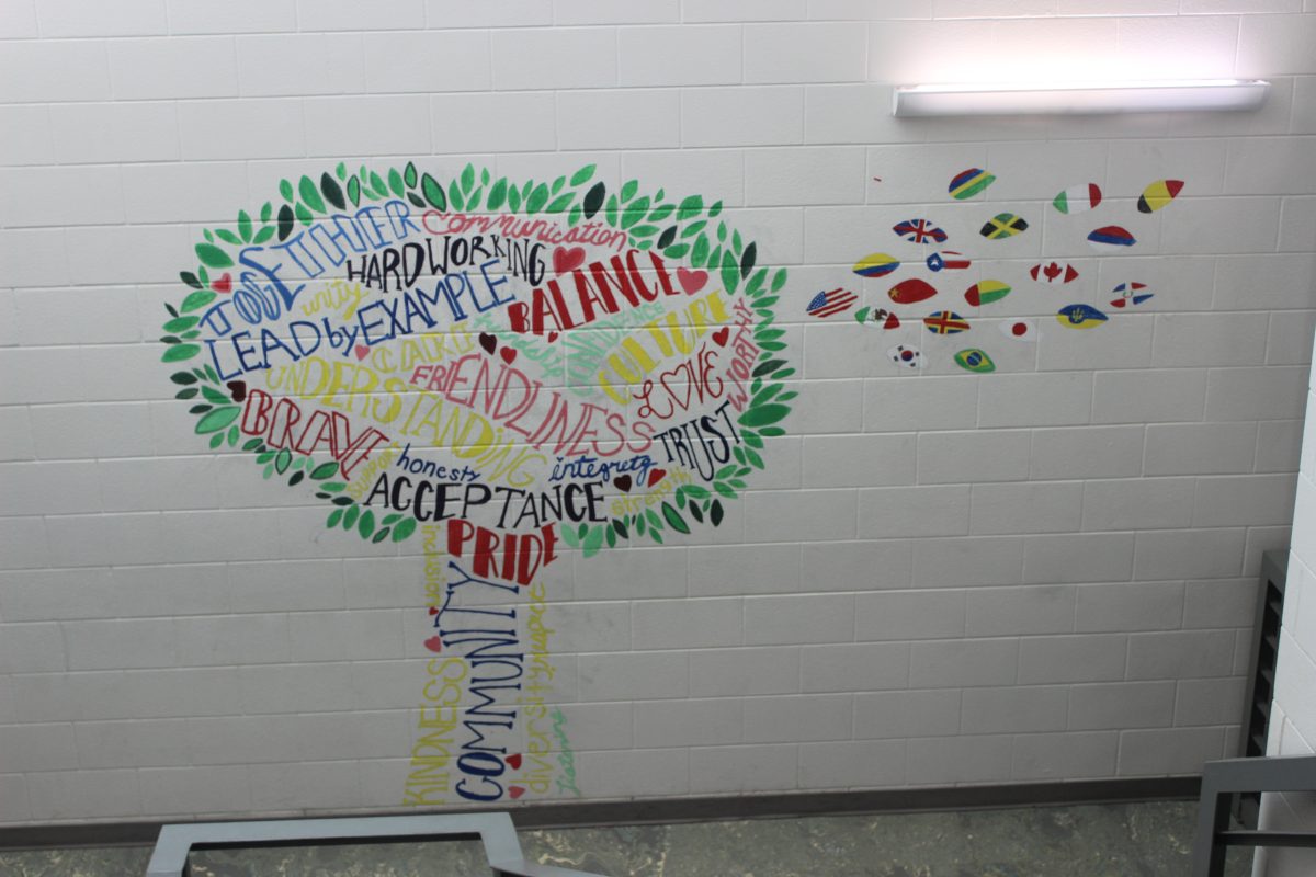 SGAs Diversity Tree in the main stairwell. Photo courtesy of Kessler Potter. 