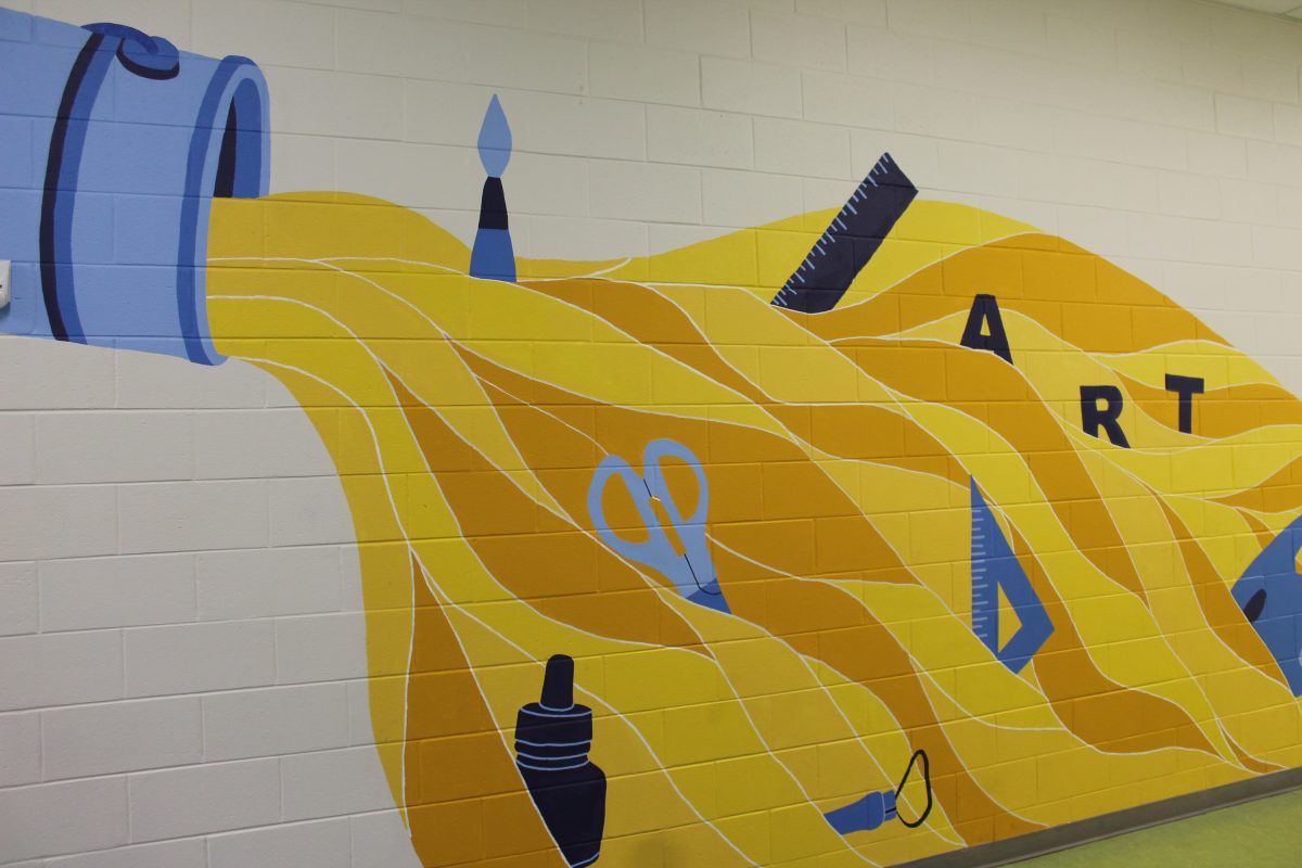 Art Mural in FCHS' hallway.