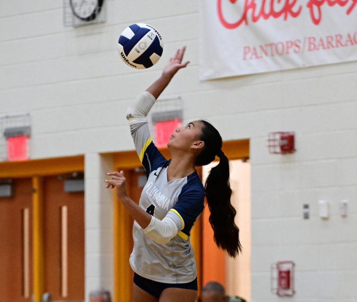 Junior Kaiya Wrigley at an FCHS varsity volleyball game at the FCHS gym. Photo courtesy of DH Sports Shots. 