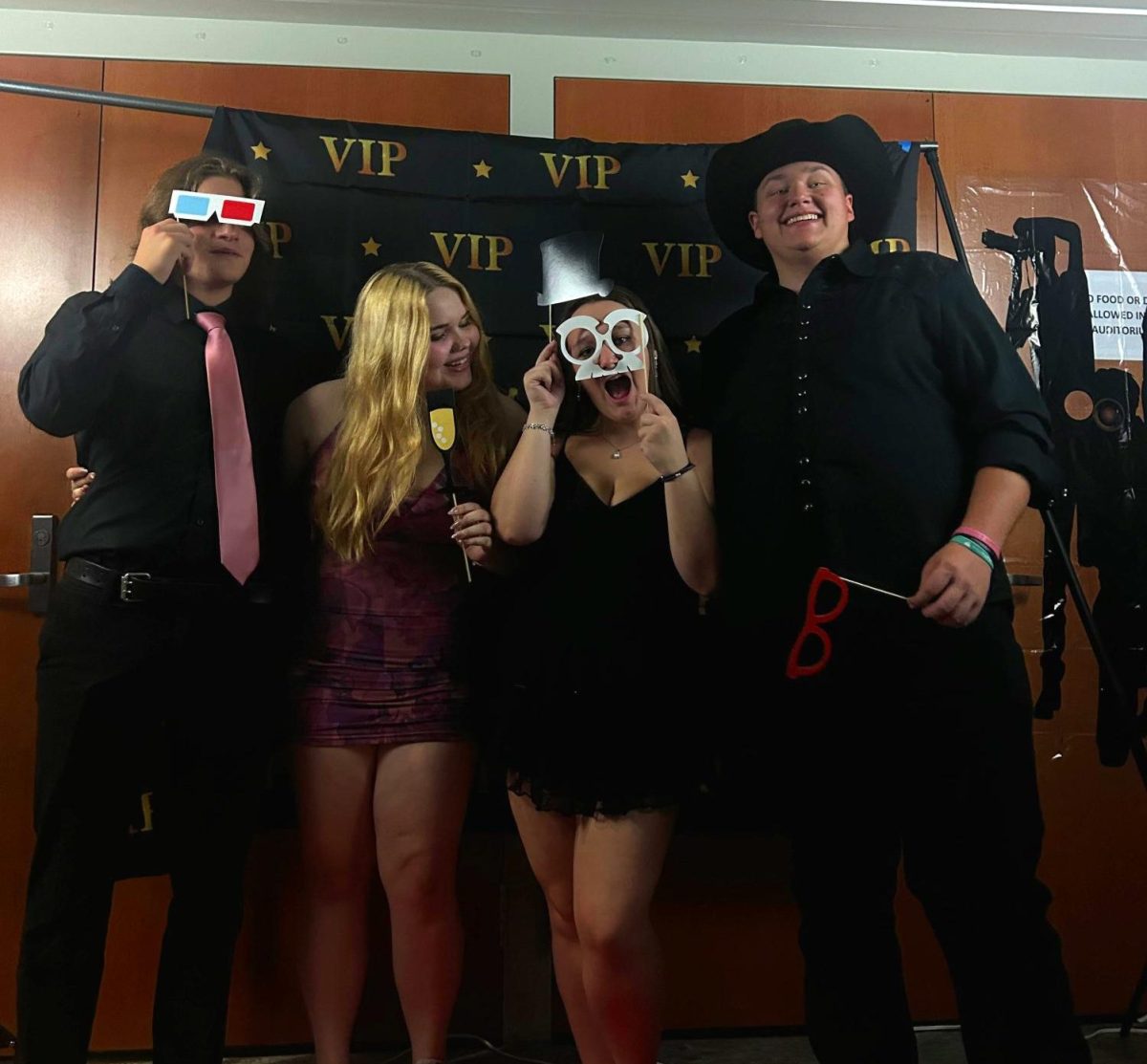 Hailey English (third from left) with some friends at Homecoming on Oct. 19, 2024.