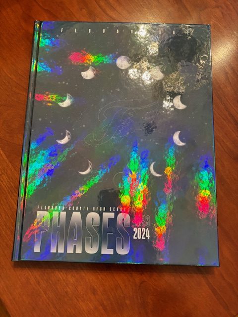 The holographic cover of the 2024 FCHS "Fluvannual" Yearbook. 