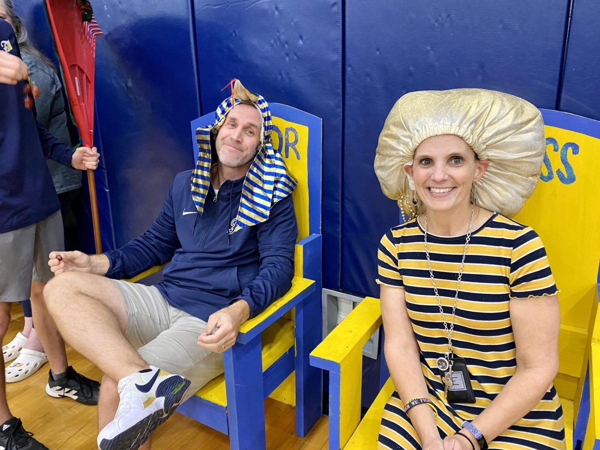 FCHS 2024 Emperor Mitchell Pace and Empress Sherry Esch at the Oct. 6 Homecoming pep rally. 