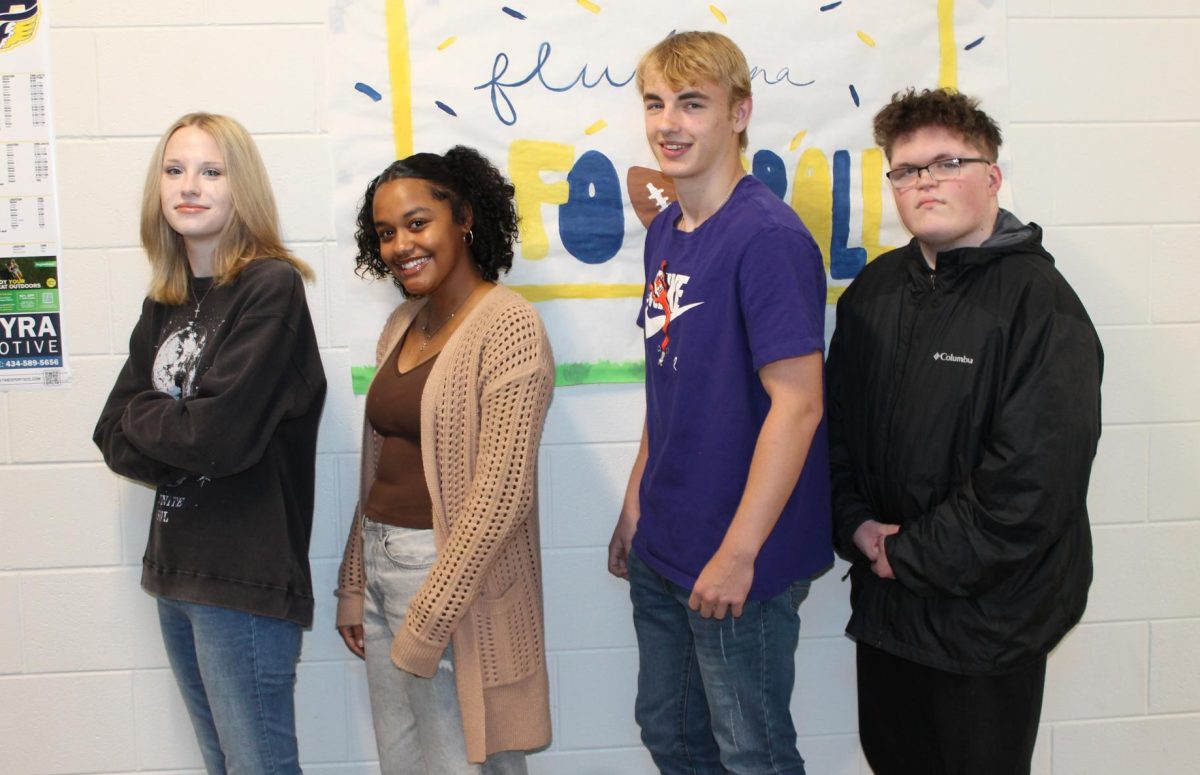 FCPS School Board Student Representatives Rebecca Martin, Arianna Tinsley, Ashton Wheaton, and Ethan Richey. 