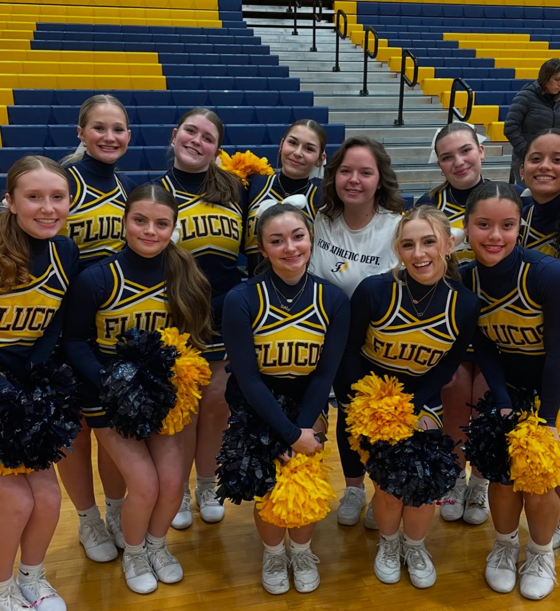 Malaina Paige, top row, 4th from the left, along with the Varsity B team.