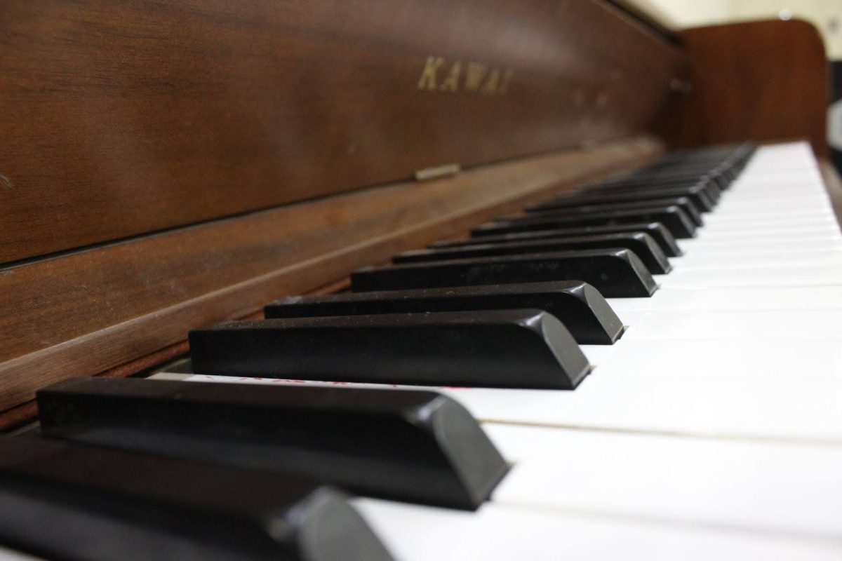 Close up of FCHS' piano keys