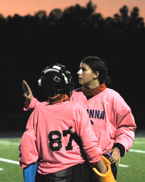Varsity field hockey goalie Savannah Peterson at a home game against Louisa on Sept. 18.