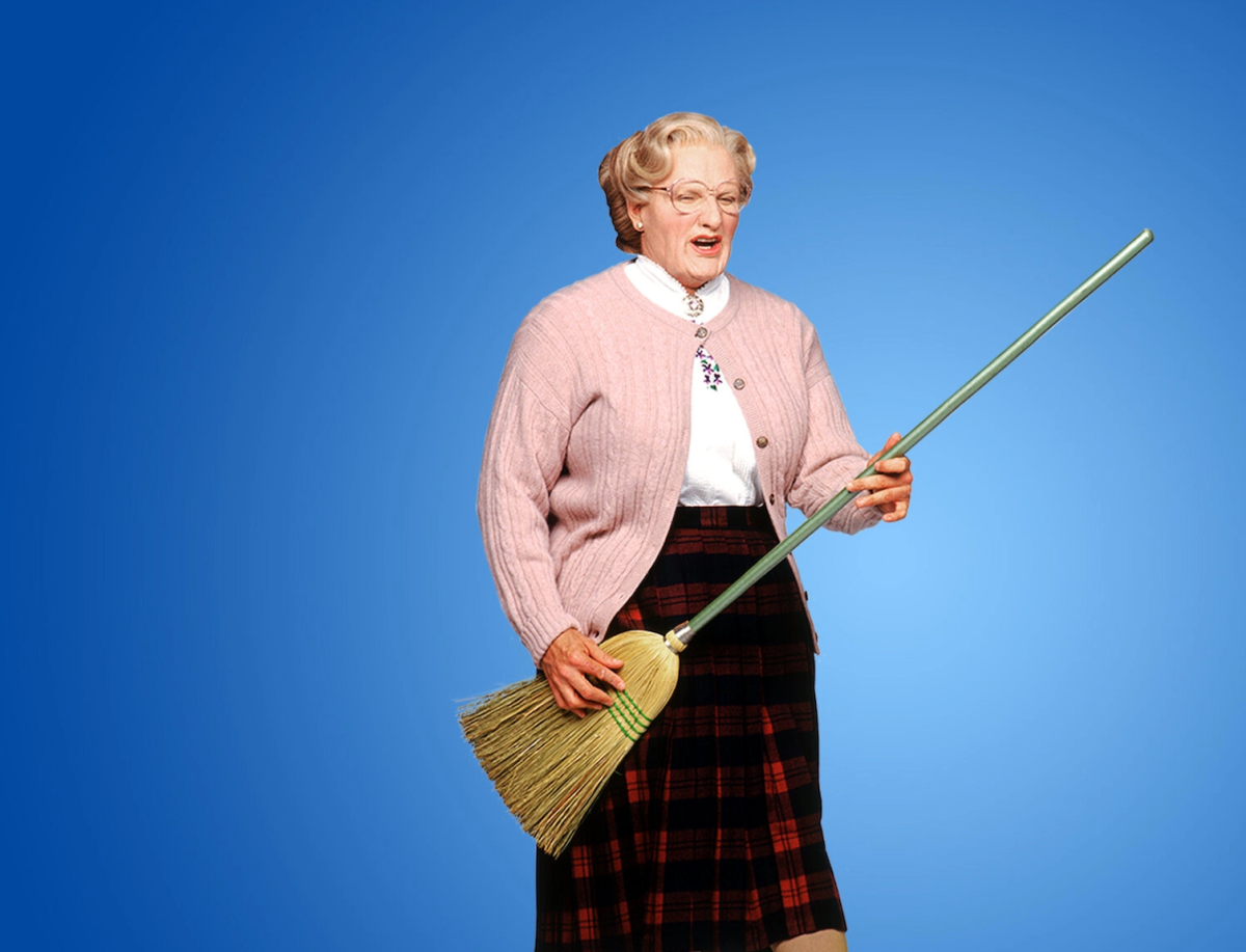 A still shot of "Mrs. Doubtfire" courtesy of Netflix. http://bit.ly/4rVRH8T
