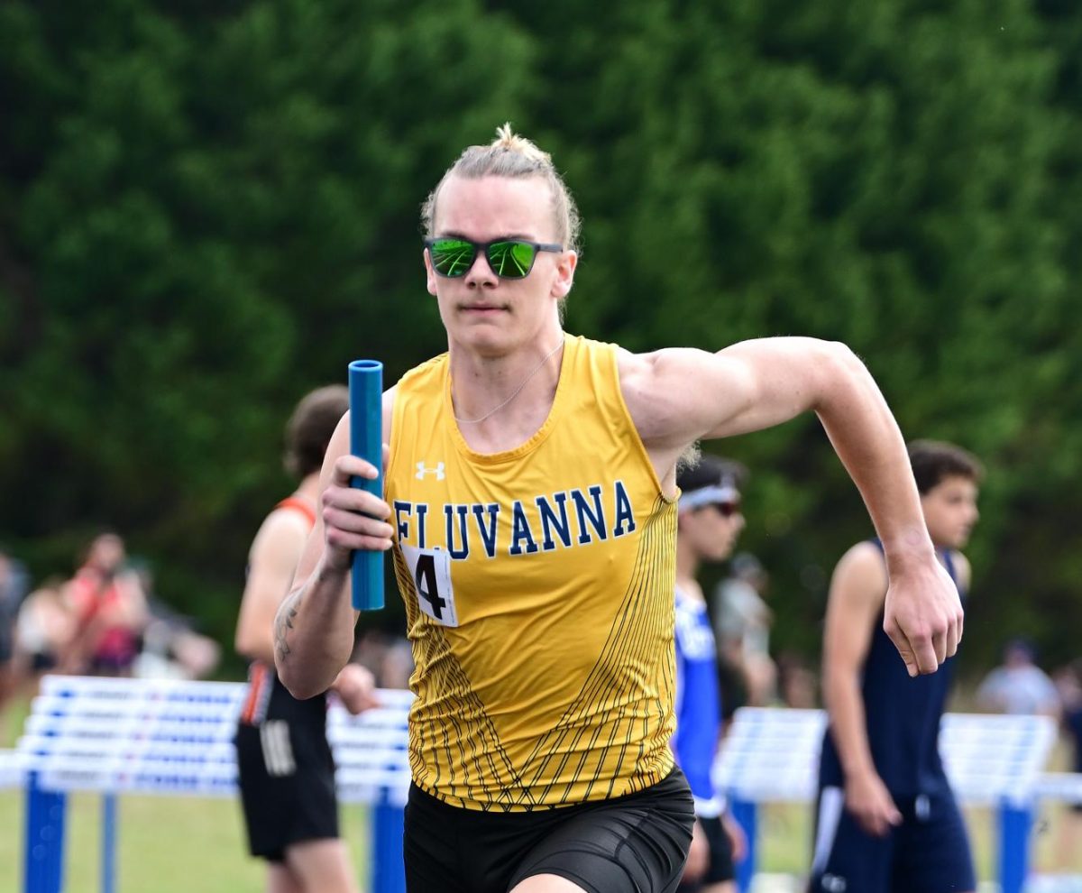Senior Jack Jeffries at an outdoor track meet in April. 
