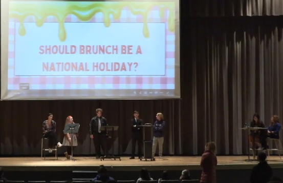 Screenshot of Waffle vs. Pancakes debate from "The Great Waffle Pancake Debate-Documentary."
