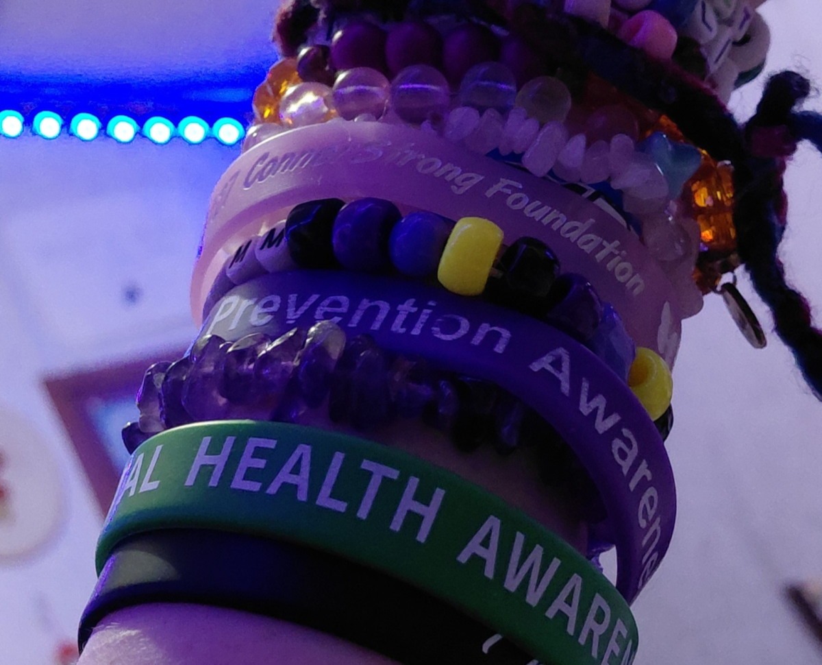 Bracelets from the 2025 FCHS Suicide Prevention Walk.