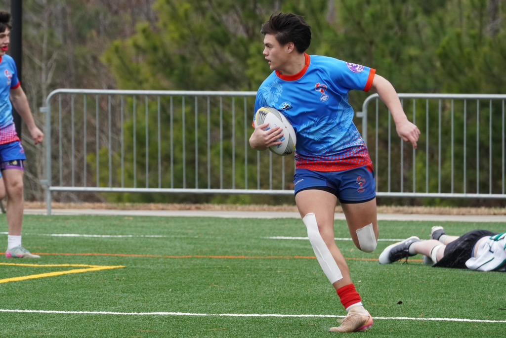 FCHS sophomore Jayden Wrigley during a game with the Maryland Roosters Rugby Club.